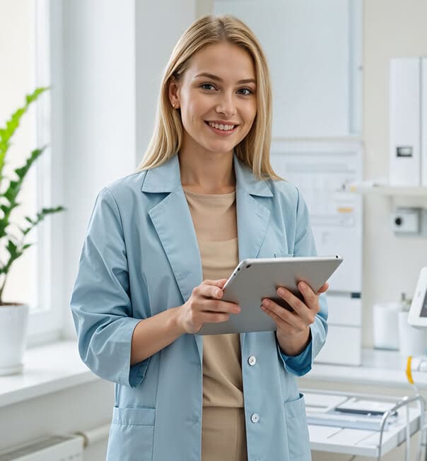 Healthcare Professional with tablet